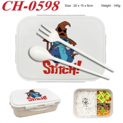 Lilo & Stitch Anime themed UV printed student lunch box 20x15x6cm 145g