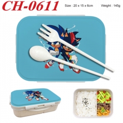 Sonic The Hedgehog Anime themed UV printed student lunch box 20x15x6cm 145g