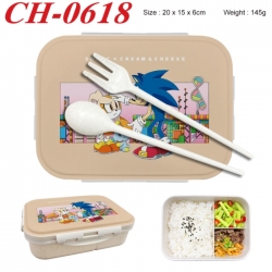 Sonic The Hedgehog Anime themed UV printed student lunch box 20x15x6cm 145g