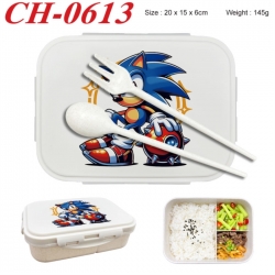 Sonic The Hedgehog Anime themed UV printed student lunch box 20x15x6cm 145g
