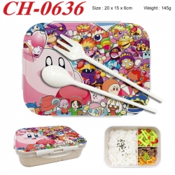 Kirby Anime themed UV printed student lunch box 20x15x6cm 145g