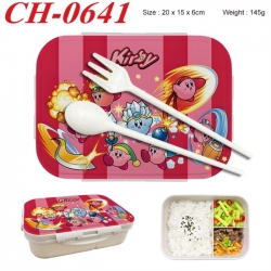 Kirby Anime themed UV printed student lunch box 20x15x6cm 145g