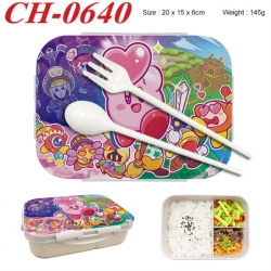 Kirby Anime themed UV printed student lunch box 20x15x6cm 145g