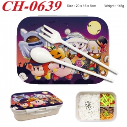 Kirby Anime themed UV printed student lunch box 20x15x6cm 145g