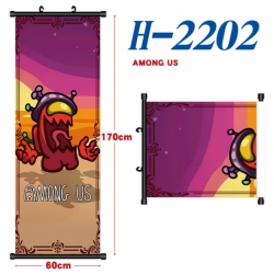 Among Us Black plastic rod cloth hanging canvas painting Wall Scroll 60x170cm