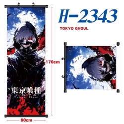 Tokyo Ghoul Black plastic rod cloth hanging canvas painting Wall Scroll 60x170cm