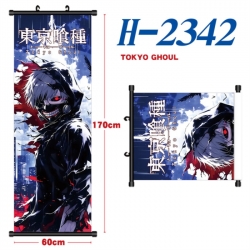 Tokyo Ghoul Black plastic rod cloth hanging canvas painting Wall Scroll 60x170cm