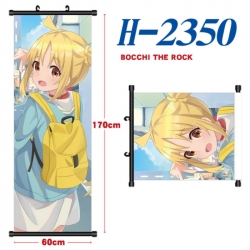 BOCCHI THE ROCK! Black plastic rod cloth hanging canvas painting Wall Scroll 60x170cm