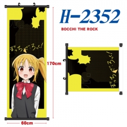 BOCCHI THE ROCK! Black plastic rod cloth hanging canvas painting Wall Scroll 60x170cm