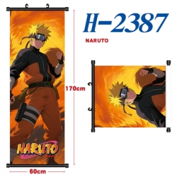 Naruto Black plastic rod cloth hanging canvas painting Wall Scroll 60x170cm