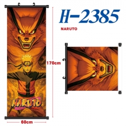 Naruto Black plastic rod cloth hanging canvas painting Wall Scroll 60x170cm