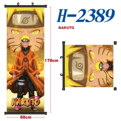 Naruto Black plastic rod cloth hanging canvas painting Wall Scroll 60x170cm