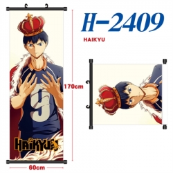 Haikyuu!! Black plastic rod cloth hanging canvas painting Wall Scroll 60x170cm