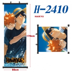 Haikyuu!! Black plastic rod cloth hanging canvas painting Wall Scroll 60x170cm