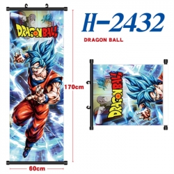 DRAGON BALL Black plastic rod cloth hanging canvas painting Wall Scroll 60x170cm