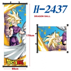 DRAGON BALL Black plastic rod cloth hanging canvas painting Wall Scroll 60x170cm