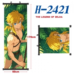 The Legend of Zelda Black plastic rod cloth hanging canvas painting Wall Scroll 60x170cm