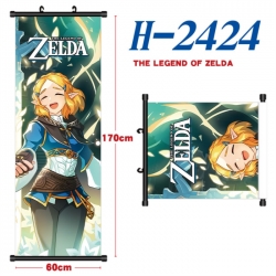 The Legend of Zelda Black plastic rod cloth hanging canvas painting Wall Scroll 60x170cm