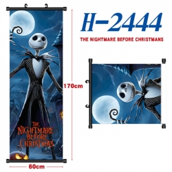 The Nightmare Before Christmas Black plastic rod cloth hanging canvas painting Wall Scroll 60x170cm