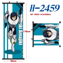 My Hero Academia Black plastic rod cloth hanging canvas painting Wall Scroll 60x170cm