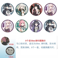 Dangan-Ronpa Anime round scrub film brooch badge 58MM a set of 8