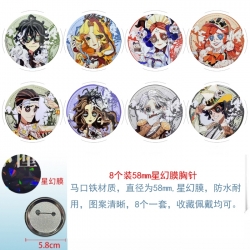 Identity V Anime round Astral membrane brooch badge 58MM a set of 8