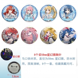 BOCCHI THE ROCK! Anime round Astral membrane brooch badge 58MM a set of 8