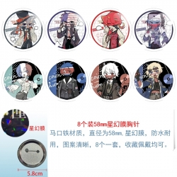 CH  Anime round Astral membrane brooch badge 58MM a set of 8