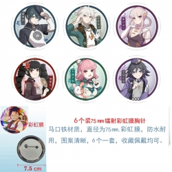 Dangan-Ronpa Anime Rainbow Mask Badge Brooch 75MM a set of 6