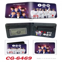BTS 3D concave convex two fold short card wallet 11X9.5X2cm 65G