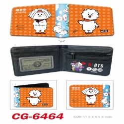 BTS 3D concave convex two fold short card wallet 11X9.5X2cm 65G