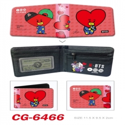 BTS 3D concave convex two fold short card wallet 11X9.5X2cm 65G