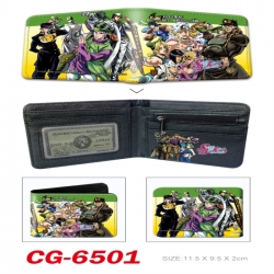JoJos Bizarre Adventure 3D concave convex two fold short card wallet 11X9.5X2cm 65G