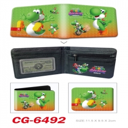 Super Mario 3D concave convex two fold short card wallet 11X9.5X2cm 65G