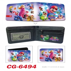 Super Mario 3D concave convex two fold short card wallet 11X9.5X2cm 65G