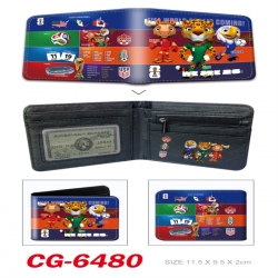 World Cup 3D concave convex two fold short card wallet 11X9.5X2cm 65G