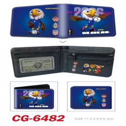 World Cup 3D concave convex two fold short card wallet 11X9.5X2cm 65G