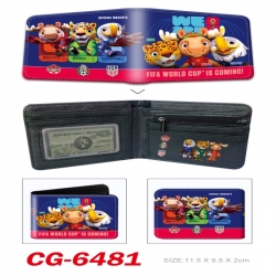 World Cup 3D concave convex two fold short card wallet 11X9.5X2cm 65G