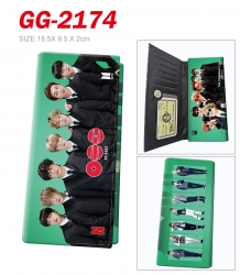 BTS Anime wallet long wallet buckle storage bag 18.5x9.5x2CM 100g