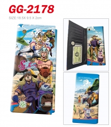 JoJos Bizarre Adventure Anime wallet long wallet buckle storage bag 18.5x9.5x2CM 100g