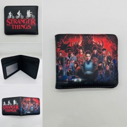 Stranger Things Full color Two fold short card case wallet 11X9.5CM  