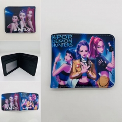 K-Pop Demon Hunters Full color Two fold short card case wallet 11X9.5CM