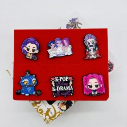 K-Pop Demon Hunters Anime peripheral badge brooch box