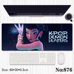 K-Pop Demon Hunters  Anime peripheral computer mouse pad office desk pad multifunctional pad 80X30X0.3cm