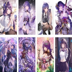 Genshin Impact Embossed poster 8 pcs a set 42X29CM price for 5 sets 