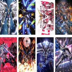 Gundam Embossed poster 8 pcs a set 42X29CM price for 5 sets 