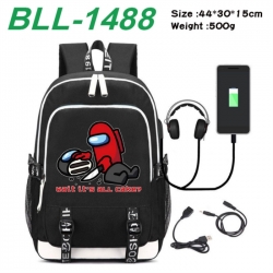 Among Us  Game Canvas Backpack Waterproof School Bag 44X30X15CM 500G