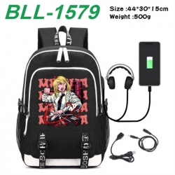 Chainsaw Man Game Canvas Backpack Waterproof School Bag 44X30X15CM 500G