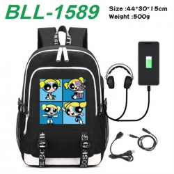 The Powerpuff Girls Game Canvas Backpack Waterproof School Bag 44X30X15CM 500G