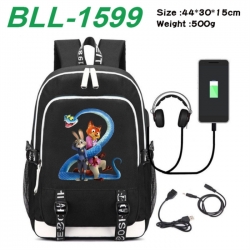 Zootopia Game Canvas Backpack Waterproof School Bag 44X30X15CM 500G